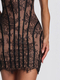 lace Bodycon Strapless Mini Dress With Crochet Detail