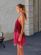 elegant Halter Neck Mesh Gradient Dress