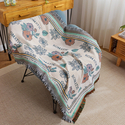 french romantic french-Style Cotton Yarn Floral Sofa Cover Minimalist Single Cushion