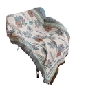 french romantic french-Style Cotton Yarn Floral Sofa Cover Minimalist Single Cushion