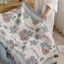 french romantic french-Style Cotton Yarn Floral Sofa Cover Minimalist Single Cushion