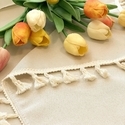 japanese Style Tassel Cotton Linen Tablecloth