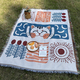 bohemian Knitted Picnic Blanket Moisture-Proof Outdoor Camping Mat
