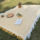 bohemian Knitted Picnic Blanket Moisture-Proof Outdoor Camping Mat