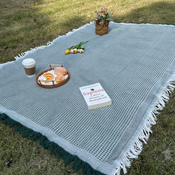 Interwoven Cotton Check Green White