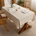 solid Color Cotton Linen Rectangular Tablecloth