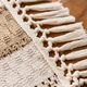 nordic Cotton Linen Color Block Knotted Tassel Table Runner