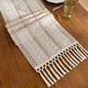nordic Cotton Linen Color Block Knotted Tassel Table Runner