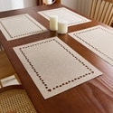 cotton Linen Hollow-Out Placemat Waterproof Heat-Insulating Table Mat