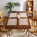 cotton Linen Hollow-Out Placemat Waterproof Heat-Insulating Table Mat
