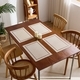 cotton Linen Hollow-Out Placemat Waterproof Heat-Insulating Table Mat