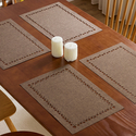 cotton Linen Hollow-Out Placemat Waterproof Heat-Insulating Table Mat