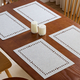 cotton Linen Hollow-Out Placemat Waterproof Heat-Insulating Table Mat