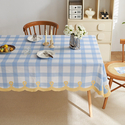 irregular Cream Waterproof Decorative Tablecloth For Coffee & Dining Tables