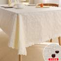 japanese Cotton Linen Style Daisy Tablecloth Waterproof Oil-Proof