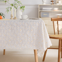 japanese Cotton Linen Style Daisy Tablecloth Waterproof Oil-Proof