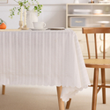 japanese Cotton Linen Style Daisy Tablecloth Waterproof Oil-Proof