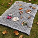 cotton Yarn Woven Outdoor Picnic Blanket Moisture-Proof Camping Mat