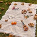 cotton Yarn Woven Outdoor Picnic Blanket Moisture-Proof Camping Mat