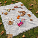 cotton Yarn Woven Outdoor Picnic Blanket Moisture-Proof Camping Mat
