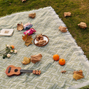 cotton Yarn Woven Outdoor Picnic Blanket Moisture-Proof Camping Mat
