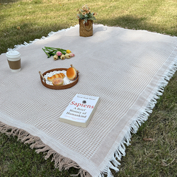 Cotton-Grid Coffee White