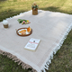 cotton Yarn Woven Outdoor Picnic Blanket Moisture-Proof Camping Mat