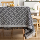 french Cream Cotton Linen Tablecloth Rectangular Dining Table Cover