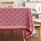 french Cream Cotton Linen Tablecloth Rectangular Dining Table Cover