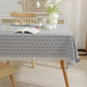 french Cream Cotton Linen Tablecloth Rectangular Dining Table Cover