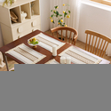 cotton Linen Woven Table Runner With Tassels