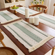 cotton Linen Woven Table Runner With Tassels
