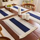 cotton Linen Woven Table Runner With Tassels