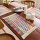 cotton Linen Woven Table Runner With Tassels