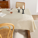cotton Linen Style Solid Color Rectangular Tablecloth