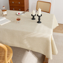 cotton Linen Style Solid Color Rectangular Tablecloth
