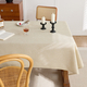 cotton Linen Style Solid Color Rectangular Tablecloth