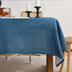 cotton Linen Style Solid Color Rectangular Tablecloth