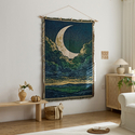 retro Star Moon Cloud Hanging Cotton Tapestry