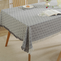 cotton Linen Tassel Rectangular Tablecloth For Dining Tea Table