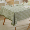 cotton Linen Tassel Rectangular Tablecloth For Dining Tea Table
