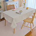 cotton Linen Tassel Rectangular Tablecloth For Dining Tea Table