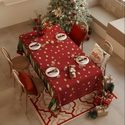 waterproof Christmas Snowflake Pine Tree Tablecloth
