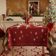 waterproof Christmas Snowflake Pine Tree Tablecloth