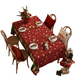 waterproof Christmas Snowflake Pine Tree Tablecloth