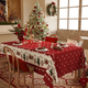 waterproof Christmas Snowflake Pine Tree Tablecloth