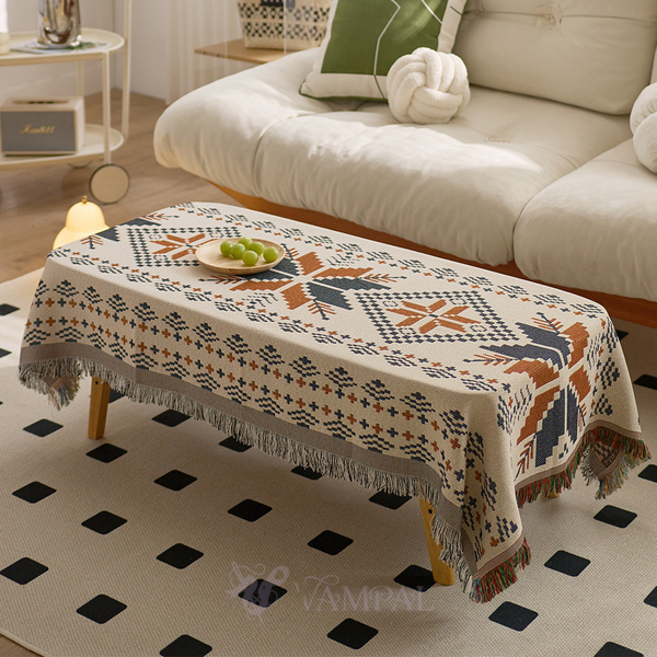 american-Style Jacquard Tablecloth For Camping And Coffee Table