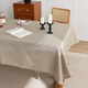 solid Color Cotton-Linen Tablecloth With Linen Texture