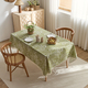 french Cotton Linen Tablecloth Plant Print Decorative Dining Mat