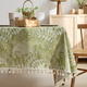 french Cotton Linen Tablecloth Plant Print Decorative Dining Mat